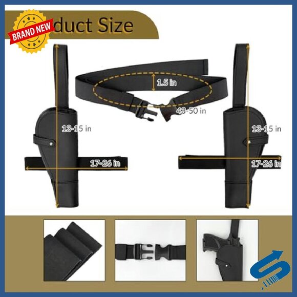 Adjustable Leg Holster Belt Set with Pistols for Cosplay Costume Accessories